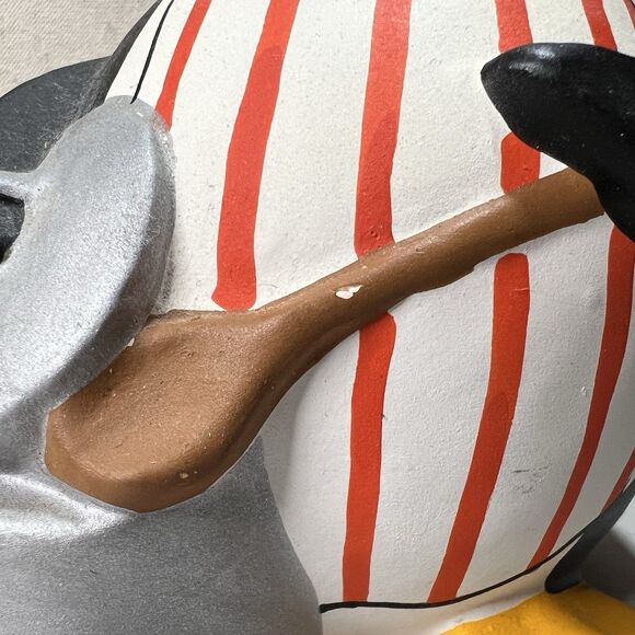 Ceramic Fat Penguin Chef Tiziana Coccia Signed Italy Whimsical Handmade - Picture 11 of 14